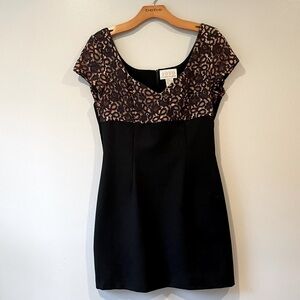 XOXO black mini dress. Cocktail, party . Cap sleeve, back zip. Junior size 9/12